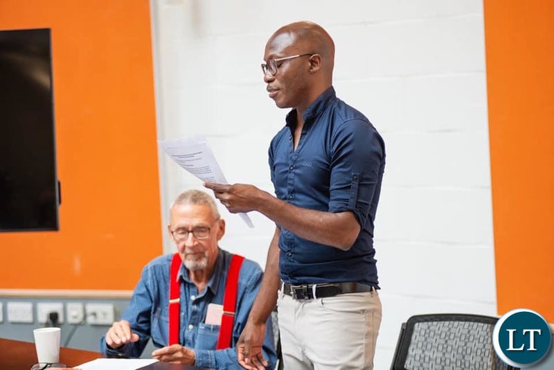 Chanda Mfula with Dr Guy Scott at a recent event at the University of Sussex, UK