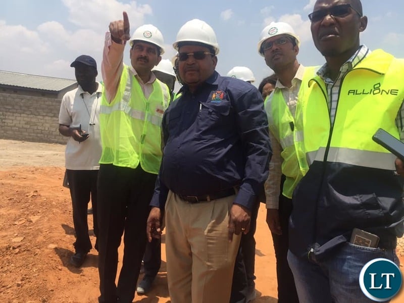 Dr. Chomba inspecting Road works in Lusaka 
