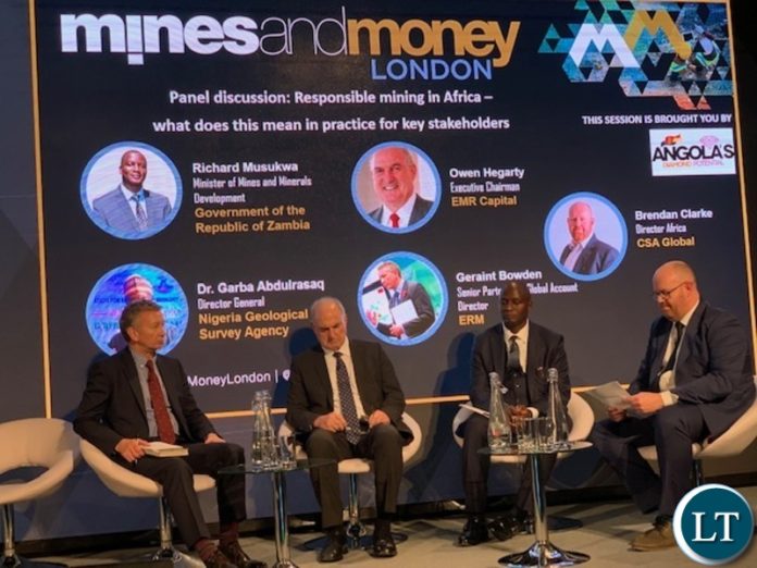 Mines and Minerals Development Minister Hon. Richard Musukwa at a Panel Discussion in London