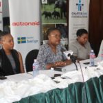 CSOs holding a conference on the Lower Zambezi Mining Saga