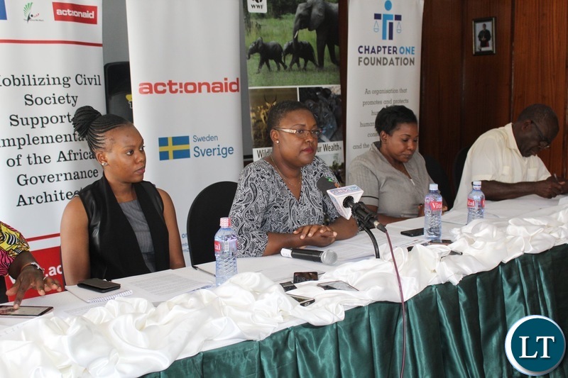 CSOs holding a conference on the Lower Zambezi Mining Saga