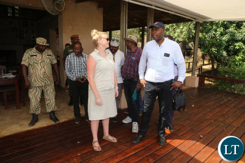 Lusaka Province Minister Bowman Lusambo in the Lower Zambezi