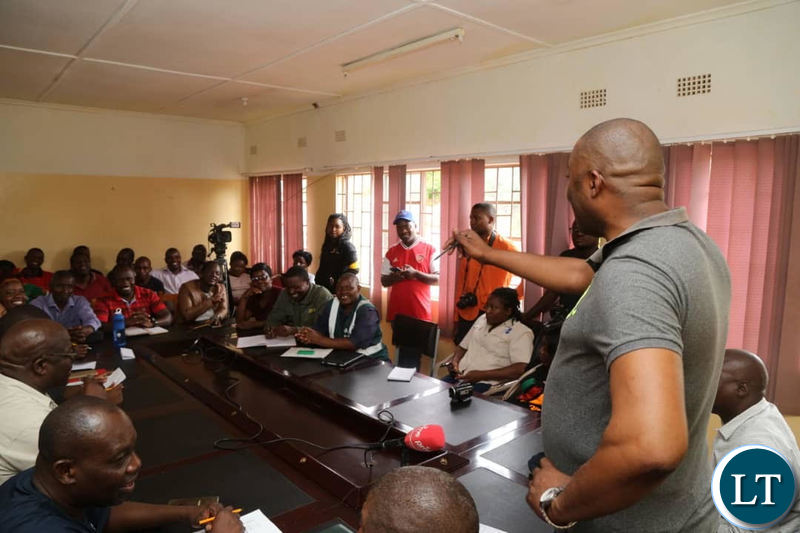 Lusaka Province Minister Bowman addresses agro dealers in Chongwe