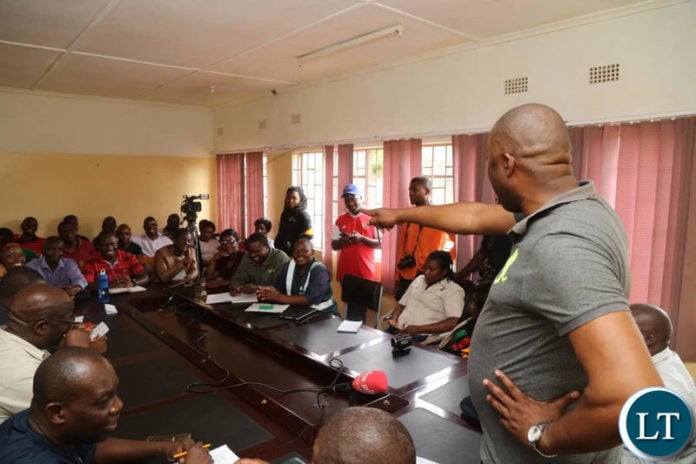 Lusaka Province Minister Bowman addresses agro dealers in Chongwe