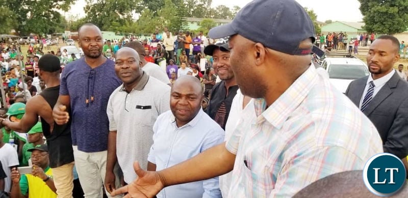 Mr Lusambo, Mr Kungo, Mr Ngulube at the Kabushi rally on Saturday