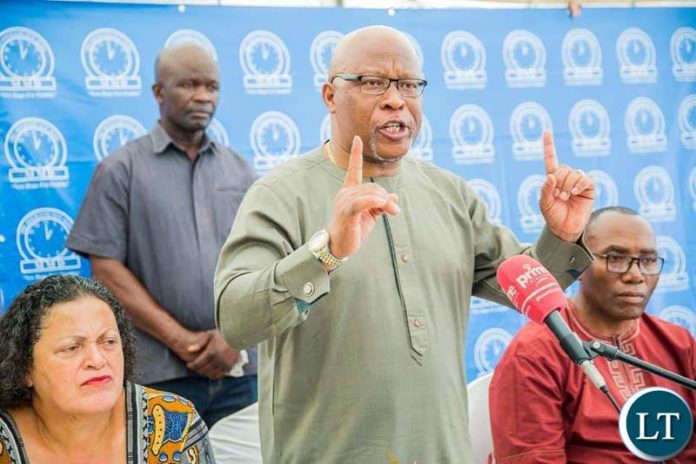 MMD President Nevers Mumba at a Press Briefing