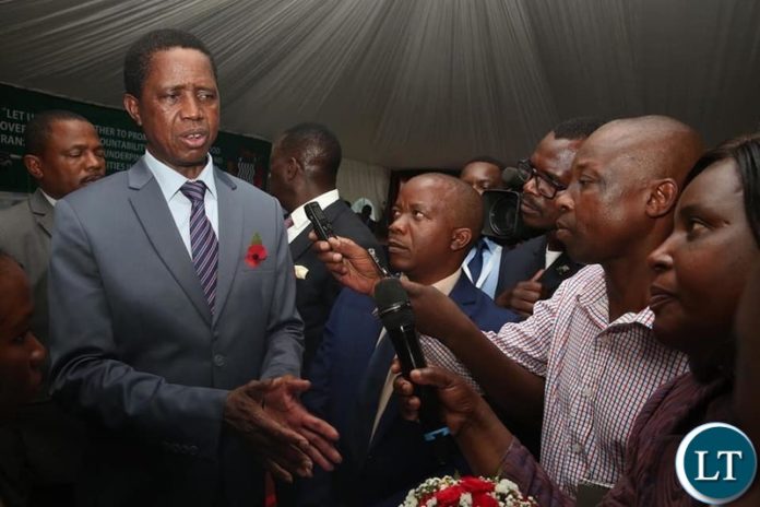 President Lungu Speaking to the media