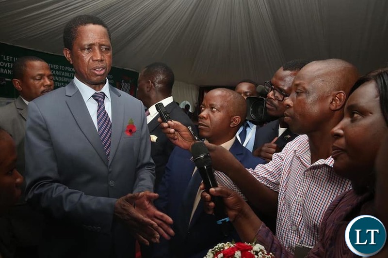 President Lungu Speaking to the media