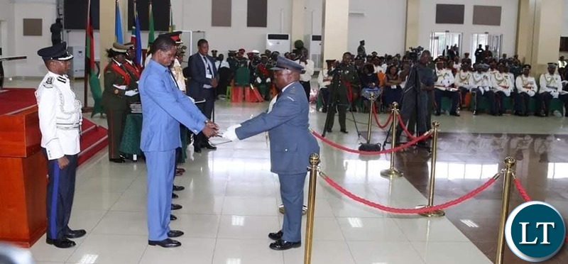 President Lungu at the Combined Graduation Ceremony of the 22nd Command Staff Course and 45th University of Zambia Defense and Security Studies on Thursday 28 November, 2019. Pictures by ROYD SIBAJENE/ZANIS
