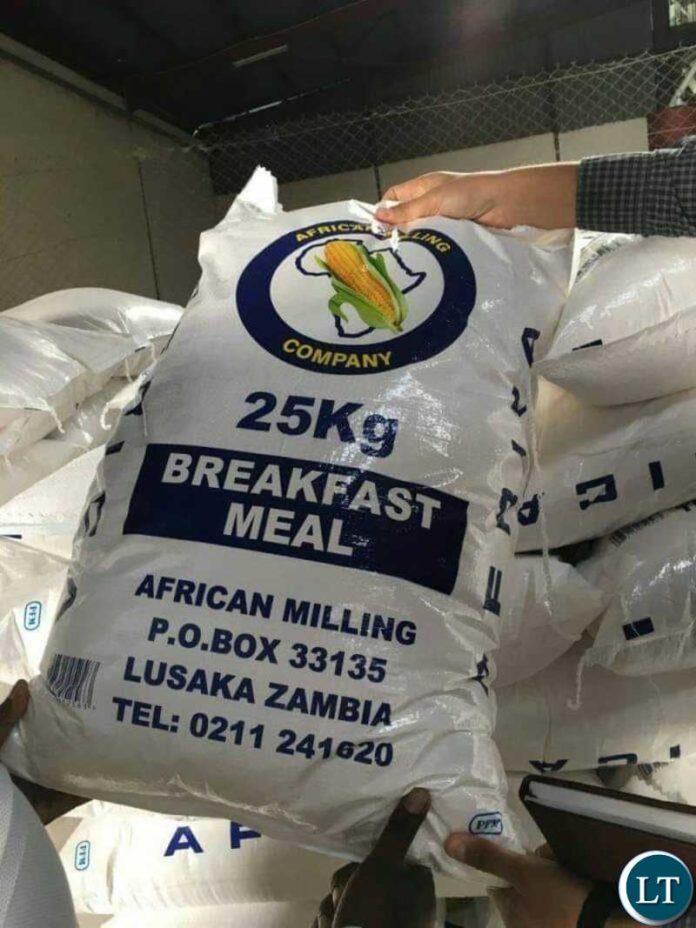 AFRICAN MILLING LTD REDUCES THE PRICE OF MEALIE MEAL FROM K150 TO K130