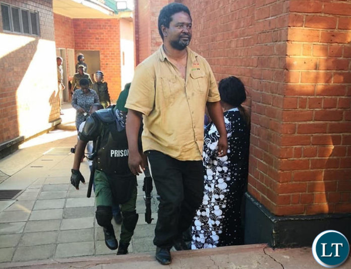 Bornwell Mwewa leaves the court premises after he was granted bail