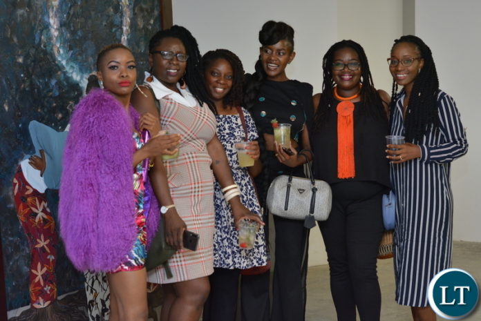 Guests at a solo art exhibition themed “The Gate Keepers of Morality”, at the ALN Building in Longacres Guests at a solo art exhibition themed “The Gate Keepers of Morality”, at the ALN Building in Longacres