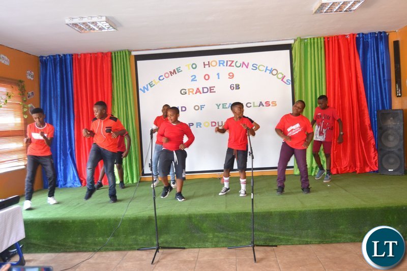 Horizon School Pupils celebrating end of year function