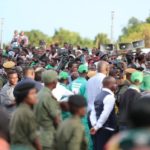 President Lungu being welcomed by PF supporters