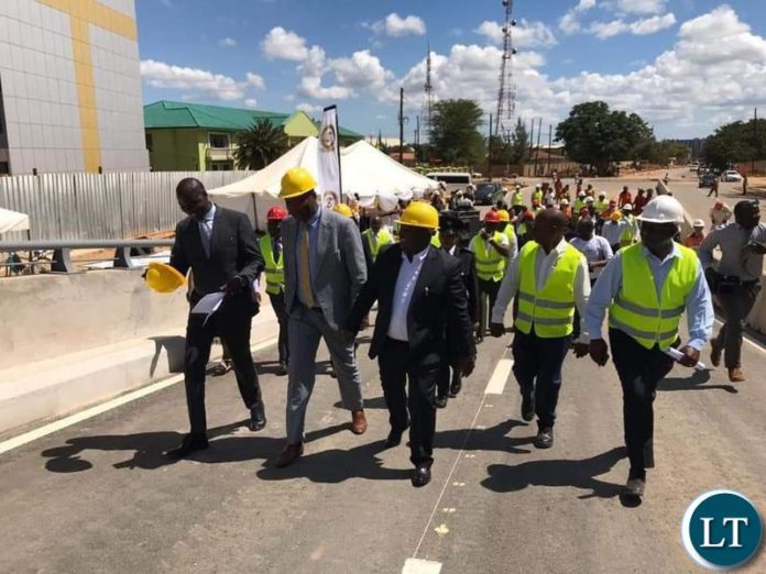 The newly constructed Alick Nkhata flyover