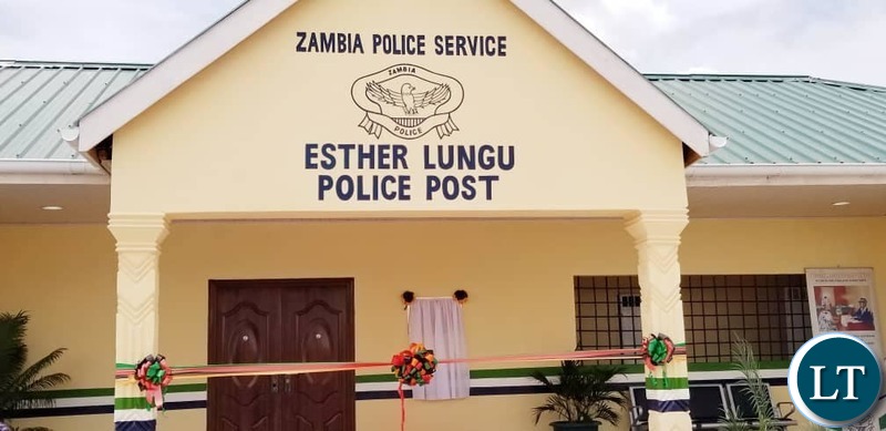 The newly built and furnished 'Esther Lungu Police Post' in Kitwe's Nkana East,
