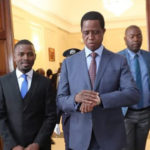 President Lungu with his Special Assistant for Politics Chris Zimba