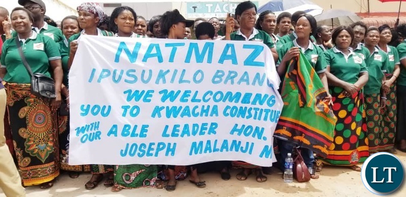 First lady being Welcomed