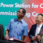 President Edgar Lungu during the commissioning of a Solar Power Project in Mwinilunga