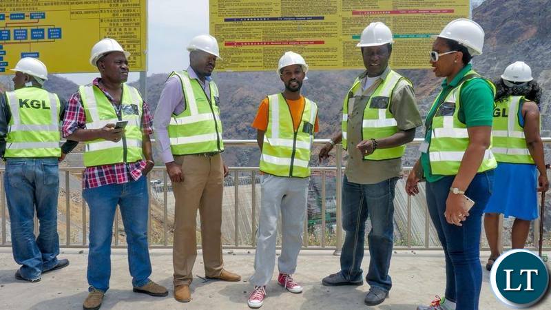 Construction workers at the Kafue Gorge
