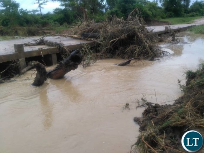 Makoye Bridge In Monze Washed Away By Flash Floods
