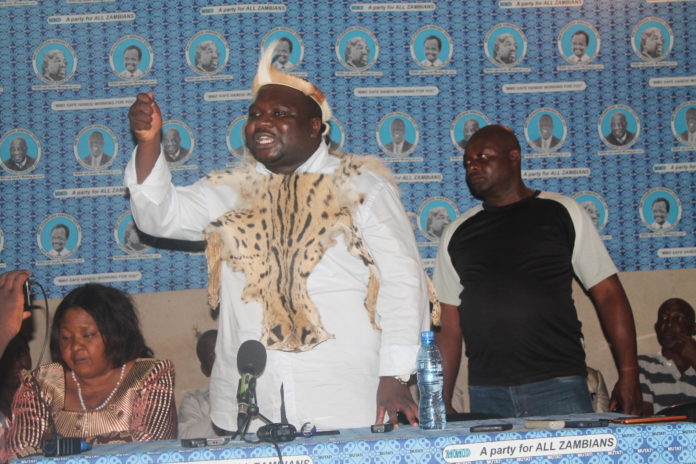 Raphael Nakacinda addressing some MMD members in Eastern Province