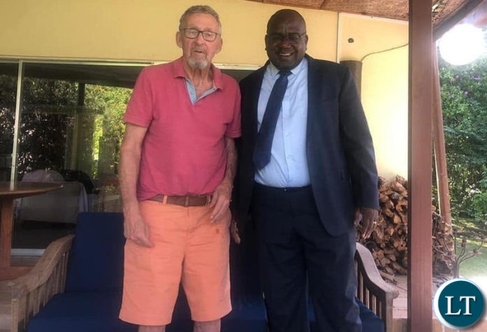 Former Republican Vice President Dr Guy Scott with Health Minister Dr Chitalu Chilufya