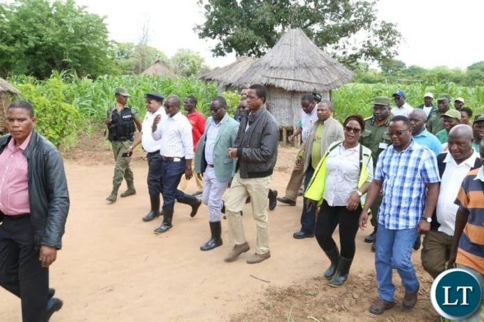 President Lungu Visiting Flood Victims in Eastern Province