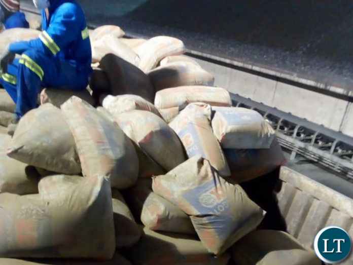 Part of the Recalled Dangote Cement