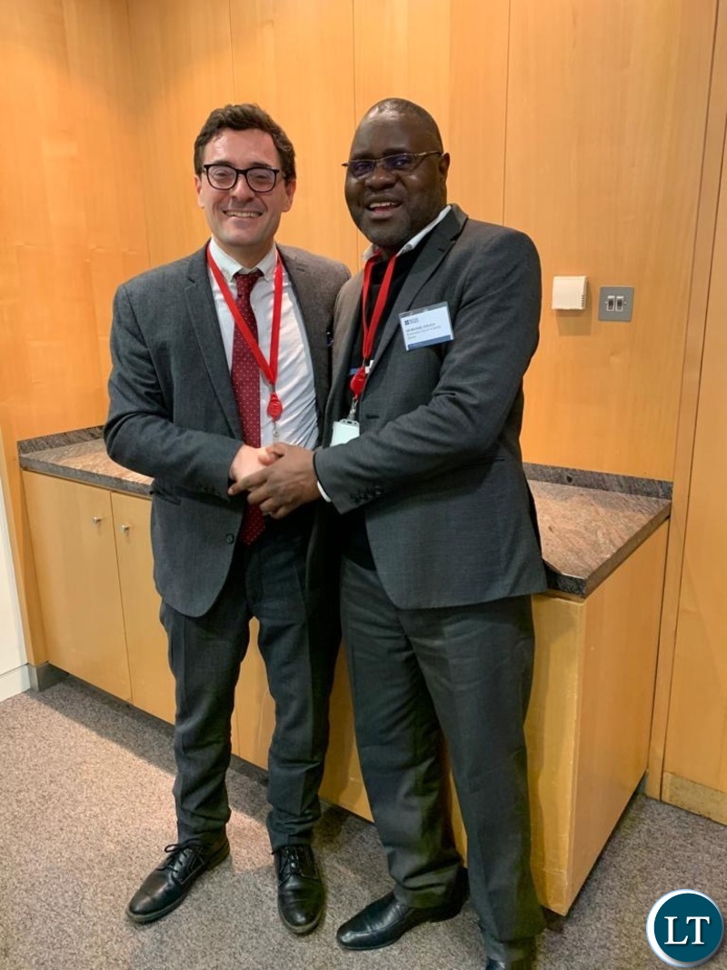 ECZ Chief Executive Officer Dr. Michael Chilala with NARIC Head of Quality Benchmark Services Dr. Fabrizio Trifiro after a meeting