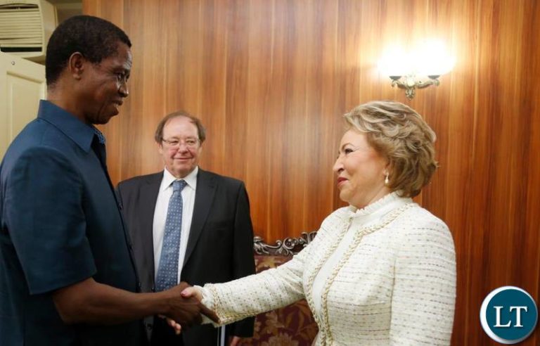 President Lungu receives Russia’s Federation council chairperson
