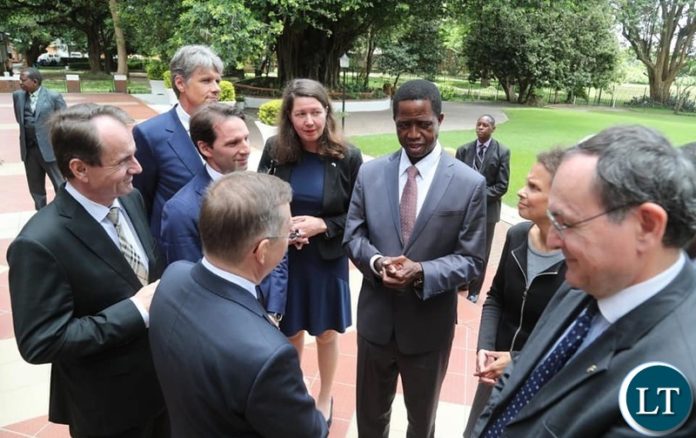 President Lungu meeting with the European Union delegation at State House