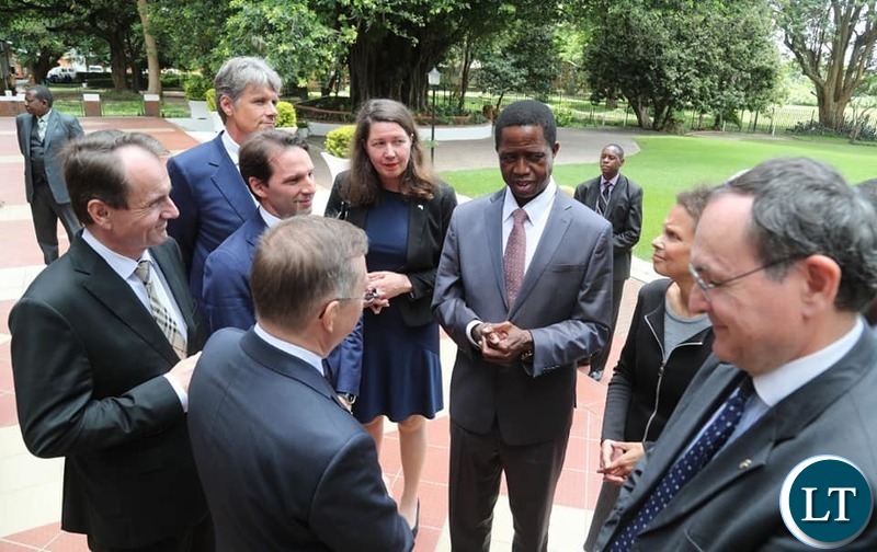 President Lungu meeting with the European Union delegation at State House
