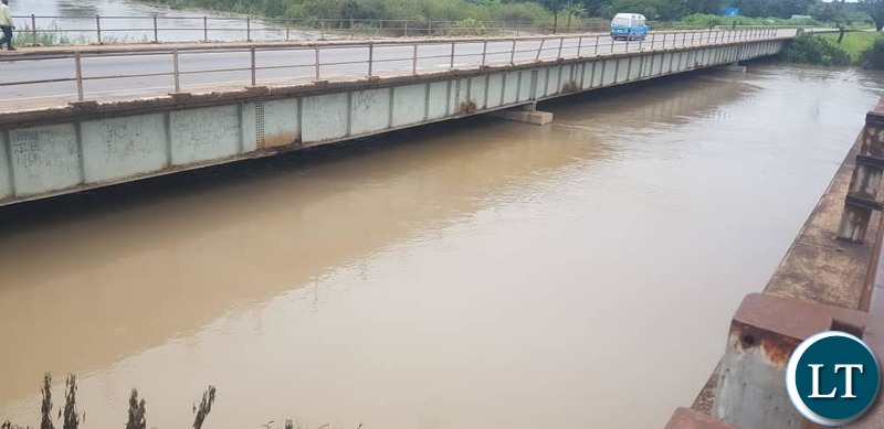 The Luangwa South Bound Bridge crossing the Kafue River along the T3 Road in Kitwe on the Copperbelt.