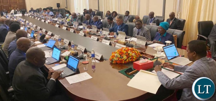 President Lungu addressing Cabinet