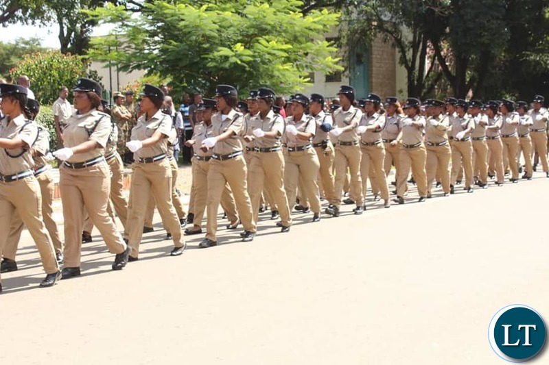 Zambia Police Women During the Celebration of International Women's Day
