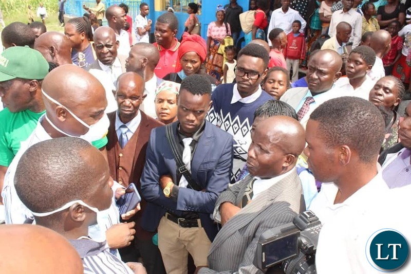 Social Distancing out of the Window: Copperbelt Minister addressing Journalist after checking on COVID-19 Compliance Guidelines