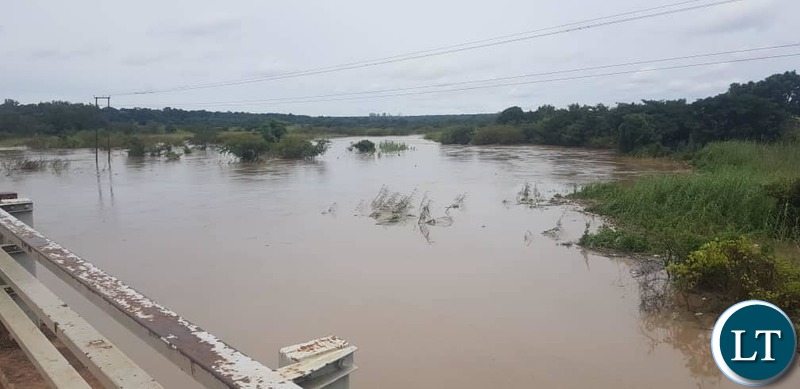 The Luangwa South Bound Bridge crossing the Kafue River along the T3 Road in Kitwe on the Copperbelt.