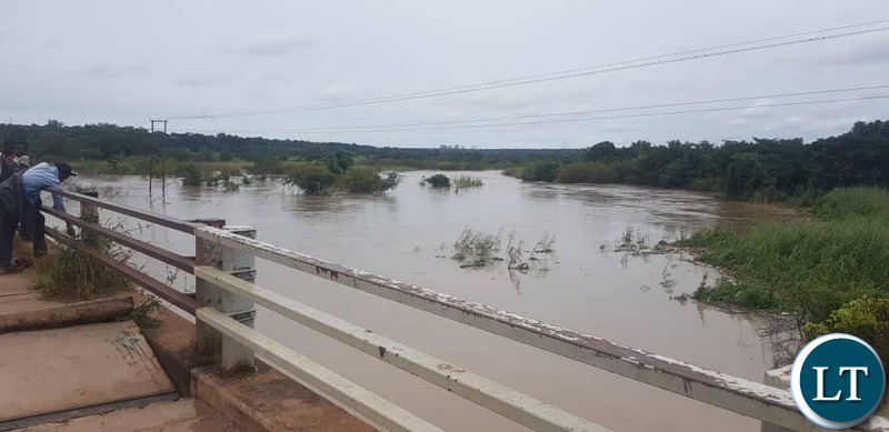 The Luangwa South Bound Bridge crossing the Kafue River along the T3 Road in Kitwe on the Copperbelt.