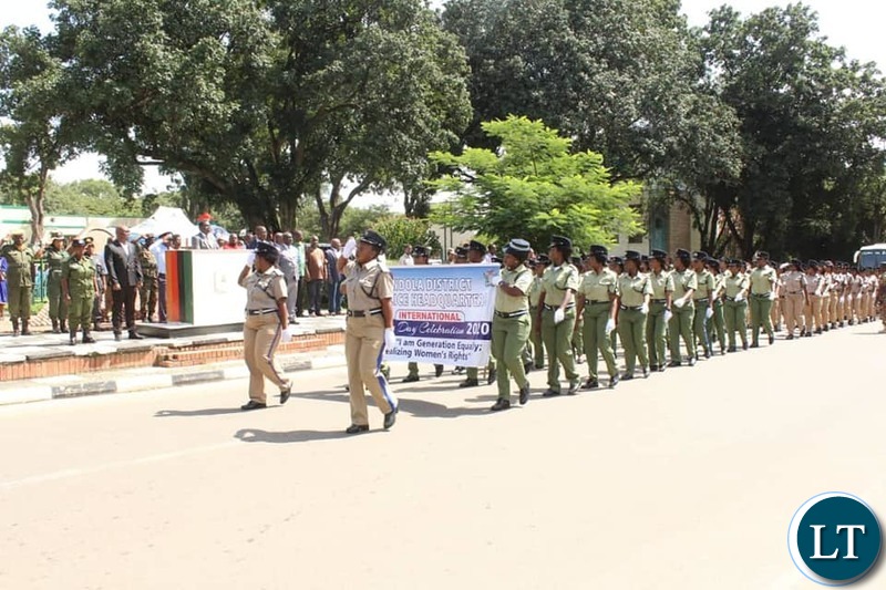 Zambia Police Women During the Celebration of International Women's Day