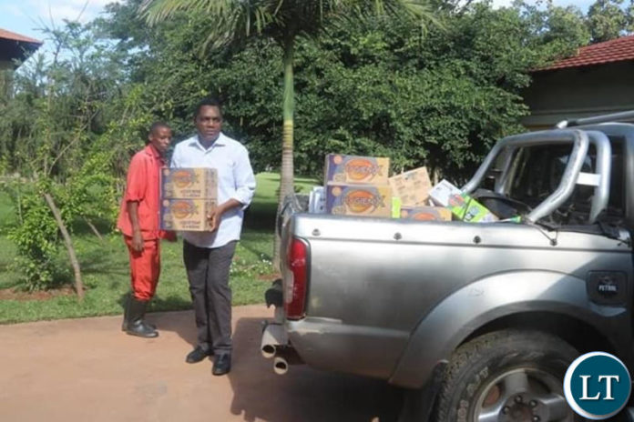 HH inspecting some of the items to be donated as part of Covid-19 response