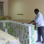HH inspecting some of the items to be donated as part of Covid-19 response