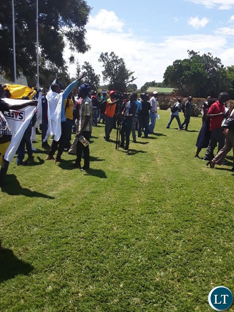Mopani miners waiting to be addressed by union officials