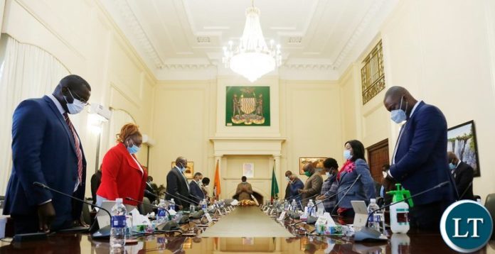 President Lungu Chairing Cabinet