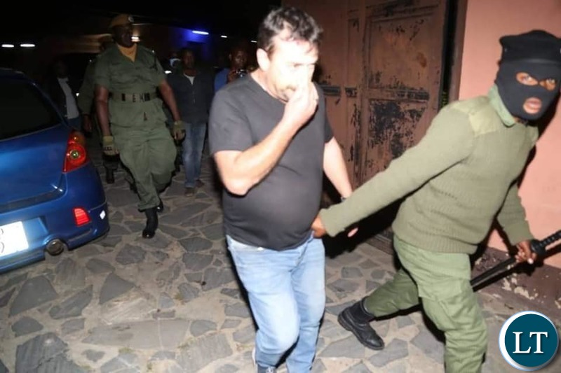 ..but eventually over powered and led by his waist to police