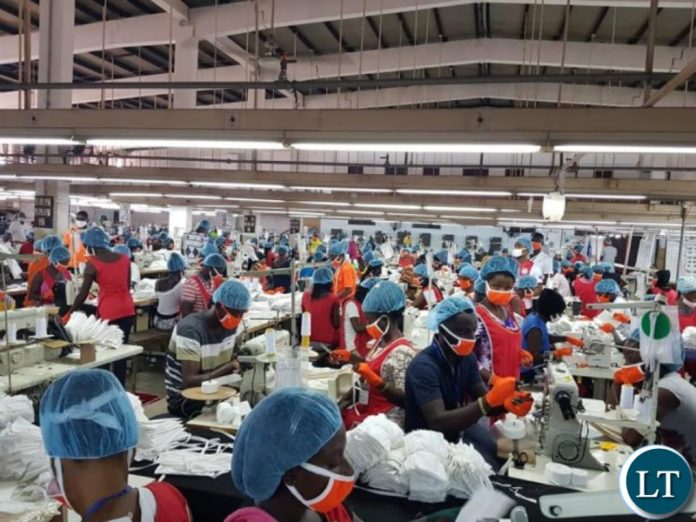 A factory in Ghana where Coronavirus Masks are being produced in large numbers to avoid imports