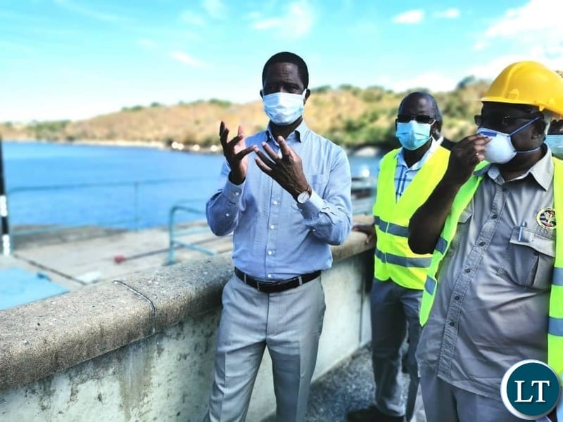 President Lungu at the Kariba Dam