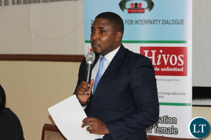 ZCID Chairperson Jackson Silavwe addressing the delegates