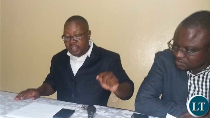 YALI president Andrew Ntewewe at the media briefing