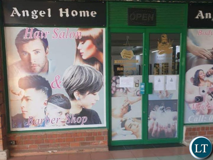 Chinese owned Angels Barbershop at Arcades Shopping Mall